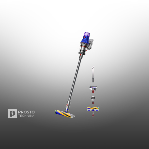 Пылесос Dyson V12 Detect Slim Fluffy (SV46), Blue/Nickel